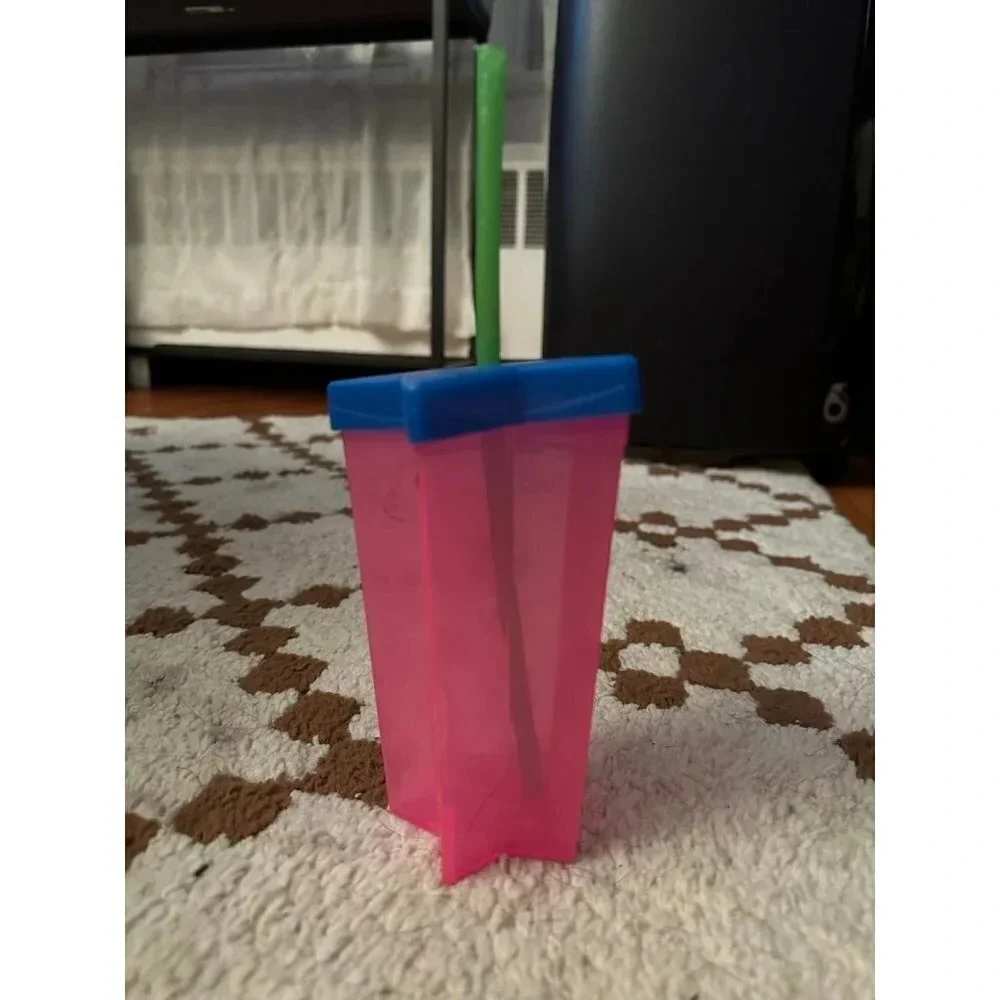 BARBIECORE blue & pink star drinking tumbler